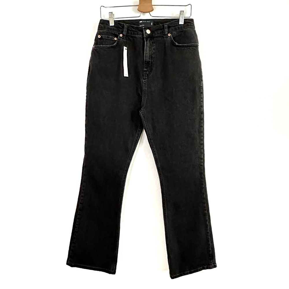 ASOS Black High Rise Slim Fit Distressed Faded Jeans Size 30